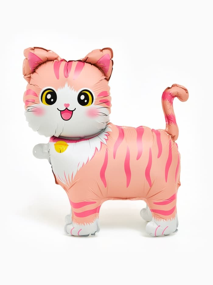 Воздушный шар фольгированный 22" «Розовая кошка», фигура под воздух