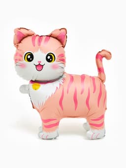 Воздушный шар фольгированный 22" «Розовая кошка», фигура под воздух