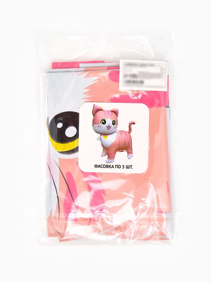 Воздушный шар фольгированный 22" «Розовая кошка», фигура под воздух