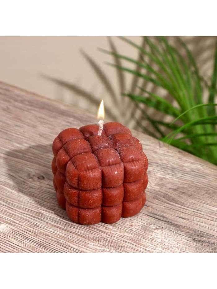 Свеча фигурная формовая «Шоколад», 6×6×6 см, соевый воск, МИКС