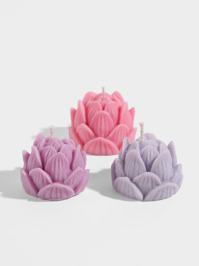 Свеча фигурная формовая «Лотос», 5×5×6 см, соевый воск