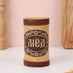 Туес «Мёд», 6×6×15 см, береста