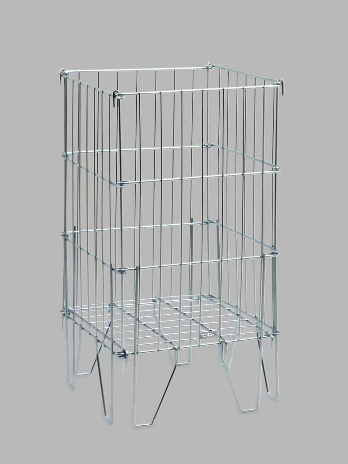 Корзина накопитель, 40×40×75 см, цвет хром