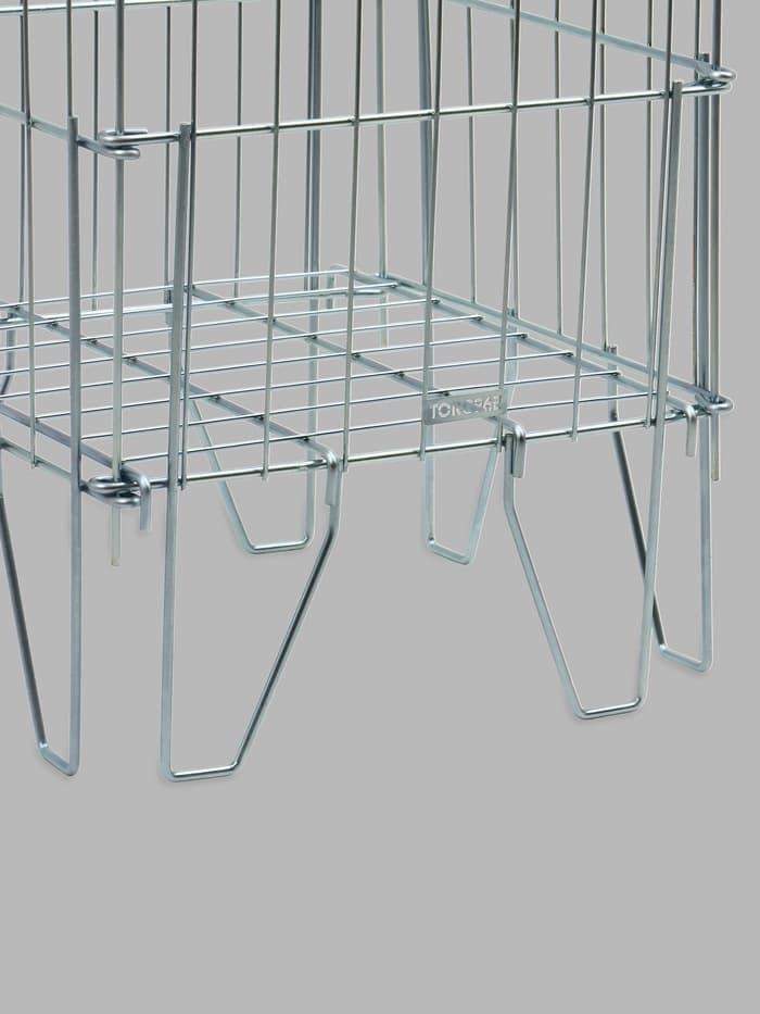 Корзина накопитель, 40×40×75 см, цвет хром