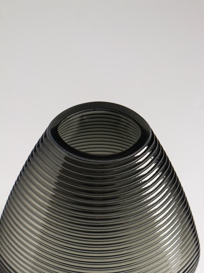 Ваза для цветов «Хэдли», 19.5×13.5 см, стекло, серо-зеленая