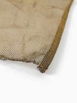 Лоскут ткани трикотажный сетка, чёрно-золотой, 100×150 см