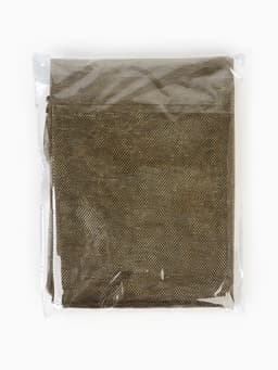 Лоскут ткани трикотажный сетка, чёрно-золотой, 100×150 см