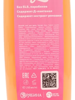 Гель для душа детский, аромат: карамельные конфетки, 250 мл, «Кошечка»