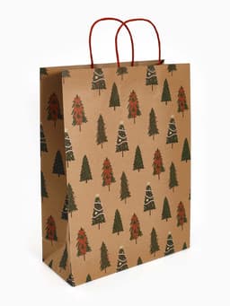Набор подарочных пакетов «Новогодние ёлочки», 3 шт., 25×4×30.5 см, 30×40×11.5 см, 18×23×10 см