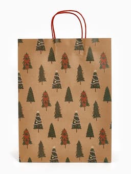 Набор подарочных пакетов «Новогодние ёлочки», 3 шт., 25×4×30.5 см, 30×40×11.5 см, 18×23×10 см