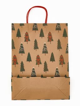 Набор подарочных пакетов «Новогодние ёлочки», 3 шт., 25×4×30.5 см, 30×40×11.5 см, 18×23×10 см