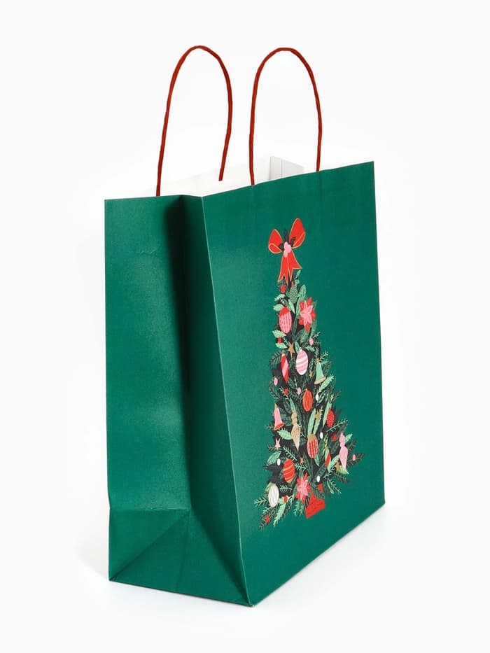 Набор подарочных пакетов «Новогодние ёлочки», 3 шт., 25×4×30.5 см, 30×40×11.5 см, 18×23×10 см