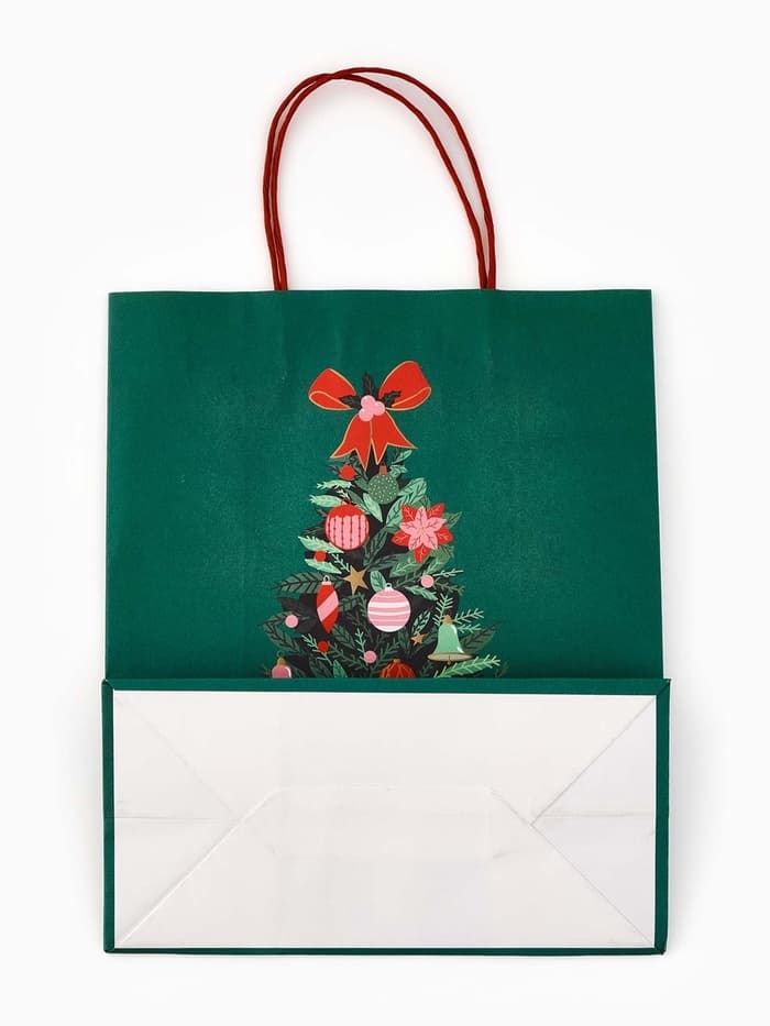 Набор подарочных пакетов «Новогодние ёлочки», 3 шт., 25×4×30.5 см, 30×40×11.5 см, 18×23×10 см