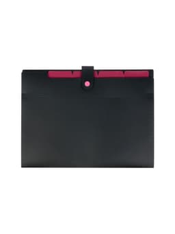 Папка А4, 5 отделений, Calligrata, 600 мкм, на кнопке, черная, матовая