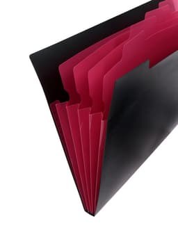 Папка А4, 5 отделений, Calligrata, 600 мкм, на кнопке, черная, матовая