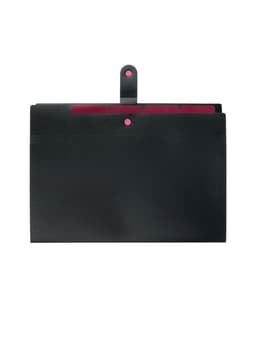 Папка А4, 5 отделений, Calligrata, 600 мкм, на кнопке, черная, матовая