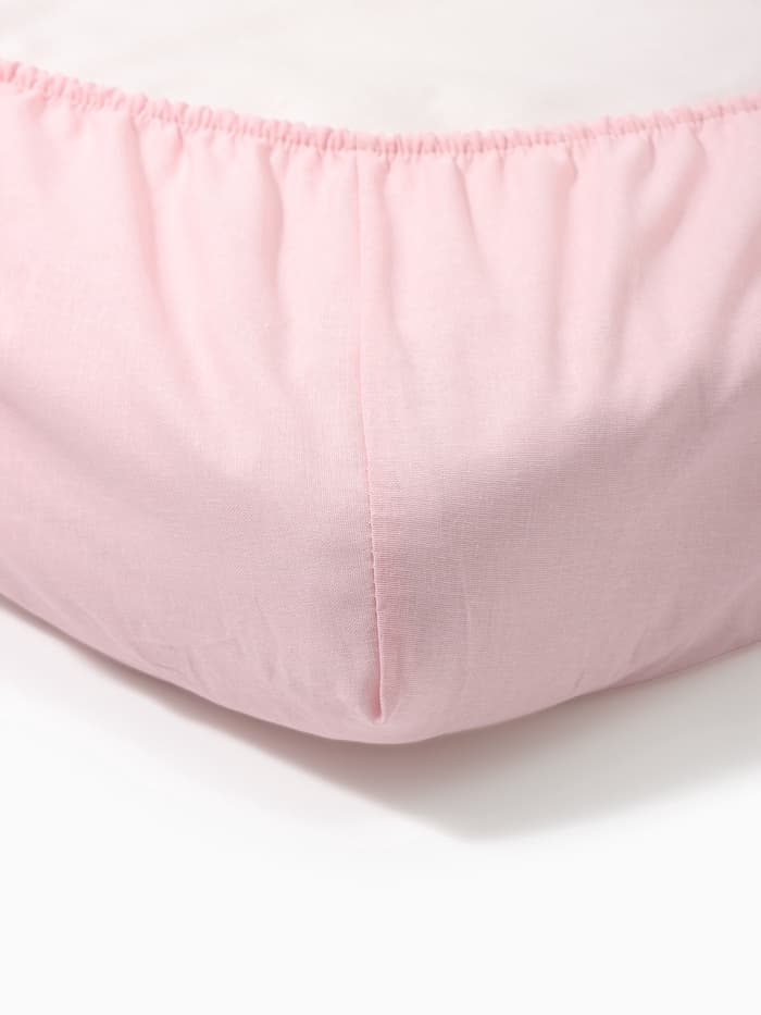 Простыня на резинке ясельная «Крошка Я», 60×120+20 см, поплин, розовая