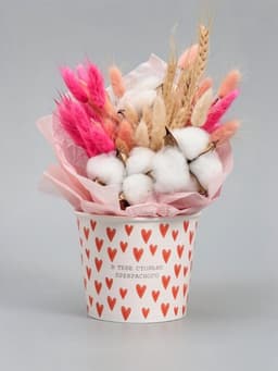 Стакан для цветов 1.5 л, «Сердца»