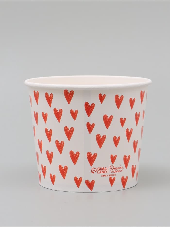 Стакан для цветов 1.5 л, «Сердца»