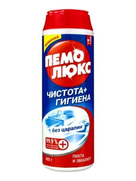 Чистящее средство ПЕМОЛЮКС Чистота + Гигиена, порошок, пихта и эвкалипт, 480 г
