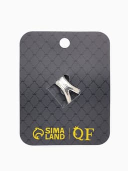 Кольцо для платка «Цветок Астра», белое в чернёном серебре