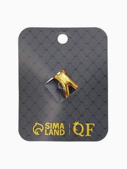 Кольцо для платка «Бабочка», белое в чернёном золоте