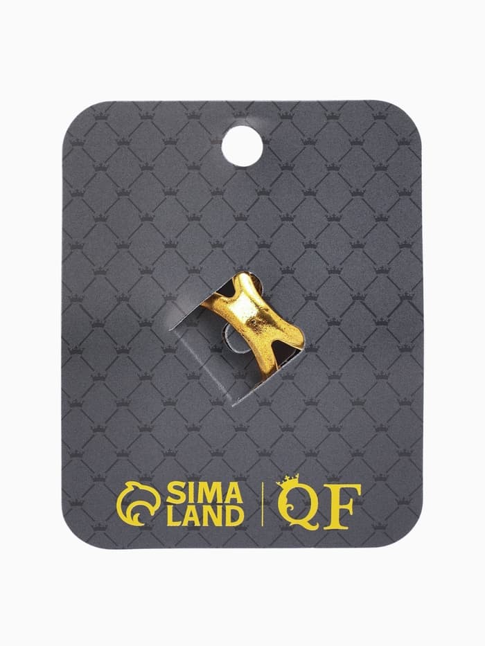 Кольцо для платка «Цветок в круге», белое в чернёном золоте