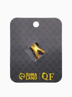 Кольцо для платка «Бабочка профиль», белое в чернёном золоте