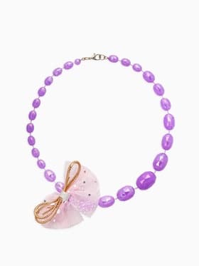 Бусы детские «Выбражулька. Бант», граненые бусины, 40 см, сиреневые