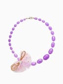 Бусы детские «Выбражулька. Бант», граненые бусины, 40 см, сиреневые