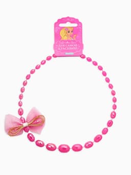 Бусы детские «Выбражулька. Бант», граненые бусины, 40 см, розовые