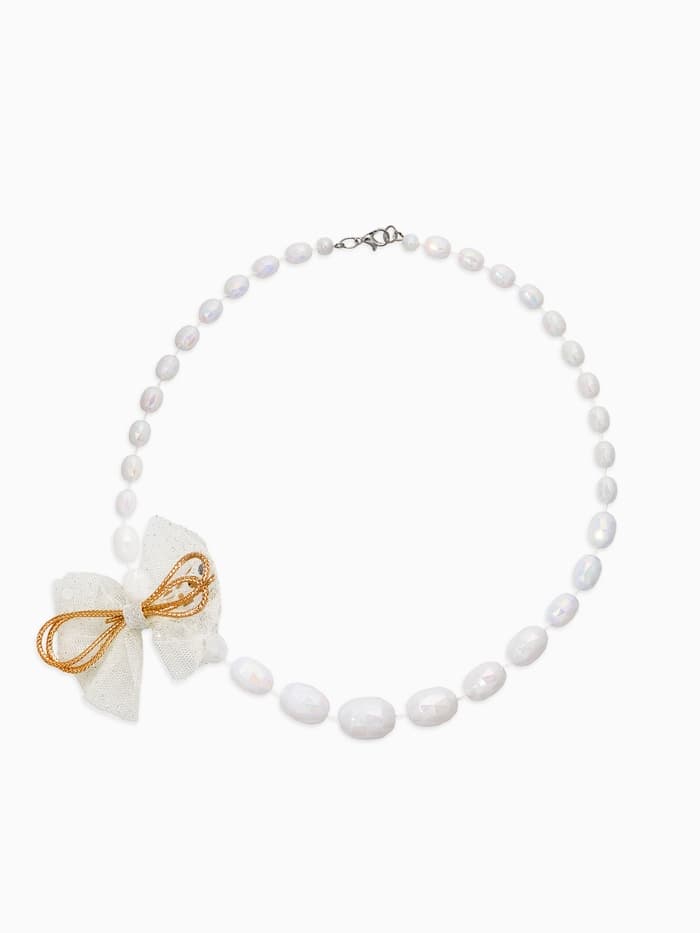 Бусы детские «Выбражулька. Бант», граненые бусины, 40 см, белые