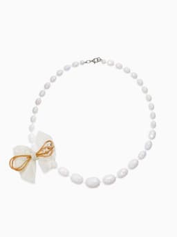 Бусы детские «Выбражулька. Бант», граненые бусины, 40 см, белые