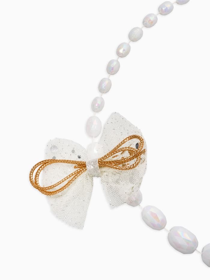 Бусы детские «Выбражулька. Бант», граненые бусины, 40 см, белые