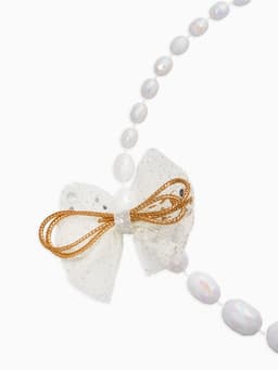 Бусы детские «Выбражулька. Бант», граненые бусины, 40 см, белые