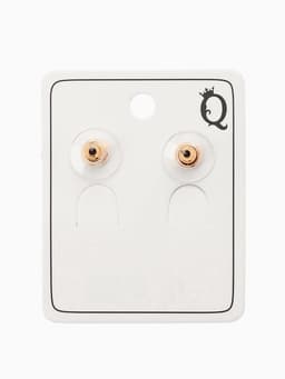 Серьги «Вытянутые сердечки», красные в золоте