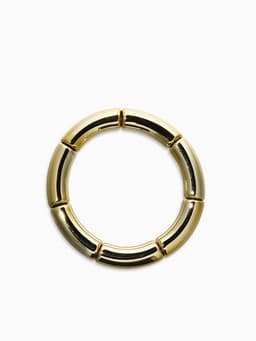 Браслет на резинке «Стиль. Гладкость», пластик, d=7 см, цвет золото