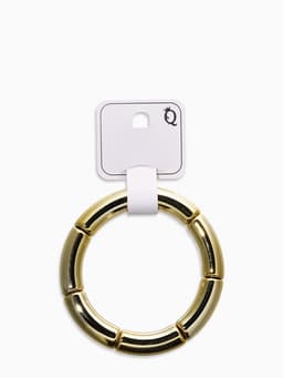 Браслет на резинке «Стиль. Гладкость», пластик, d=7 см, цвет золото