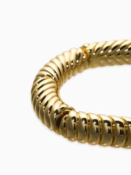 Браслет на резинке «Стиль. Резной», пластик, d=7 см, цвет золото