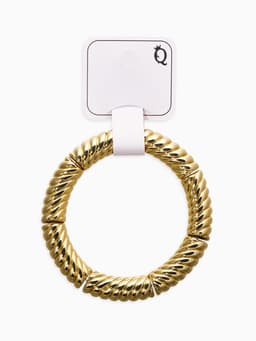 Браслет на резинке «Стиль. Резной», пластик, d=7 см, цвет золото