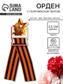 Значок с георгиевской лентой на 9 мая «Звезда»