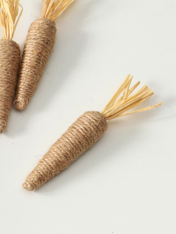 Набор фигурок пасхальных «Морковка из джута», 3 шт., 2.2×2.2×14 см