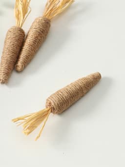 Набор фигурок пасхальных «Морковка из джута», 3 шт., 2.2×2.2×14 см