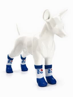 Носки «Я люблю», размер M, 4.5×6 см, с прорезиненной подошвой, синие