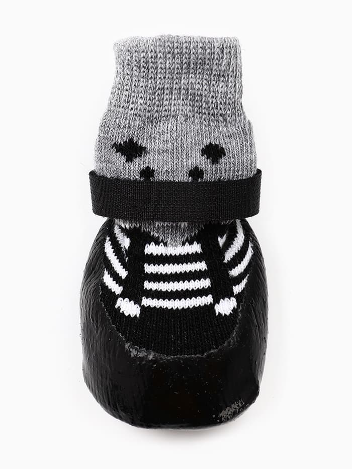 Носки «Мишки», размер L, 5×6.5 см, с прорезиненной подошвой, чёрные