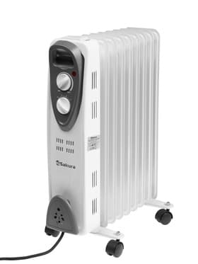 Обогреватель масляный Sakura SA-0329WG, 2000 Вт, до 20 м², 9 секций, механический, 3 режима