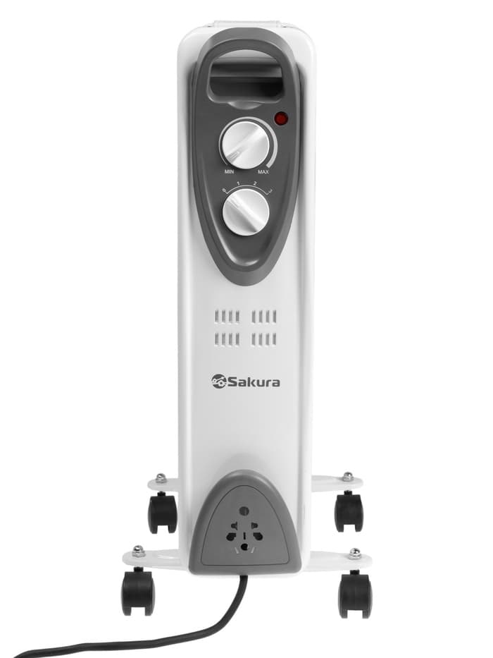 Обогреватель масляный Sakura SA-0329WG, 2000 Вт, до 20 м², 9 секций, механический, 3 режима