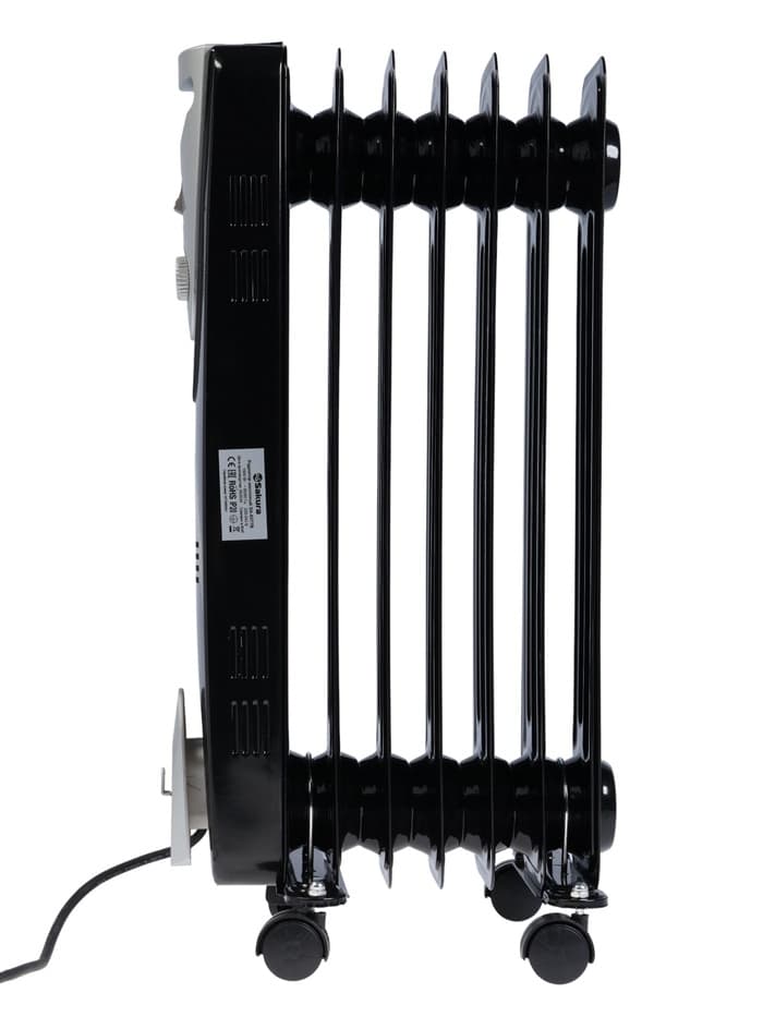 Обогреватель масляный Sakura SA-0377B, 1500 Вт, до 15 м², 7 секций, механический, 3 режима