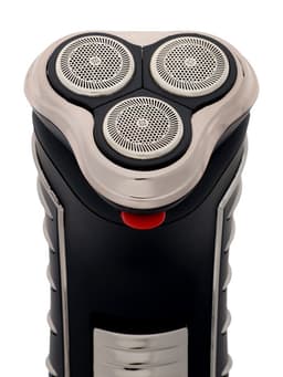 Электробритва Sakura SA-5414BK, АКБ, сеточная, 3 плавающие головки, триммер, чёрная