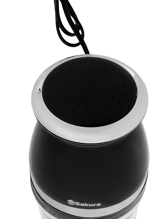 Измельчитель Sakura SA-6270BK, 0.6 л, 400 Вт, стекло, 2 ножа, чёрный